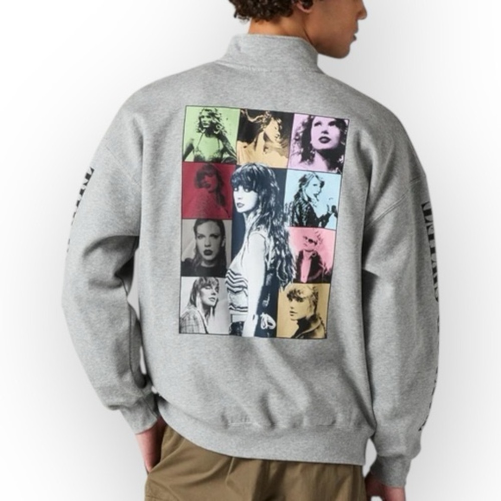 Taylor Swift Gray Quarter Zip The Eras Tour